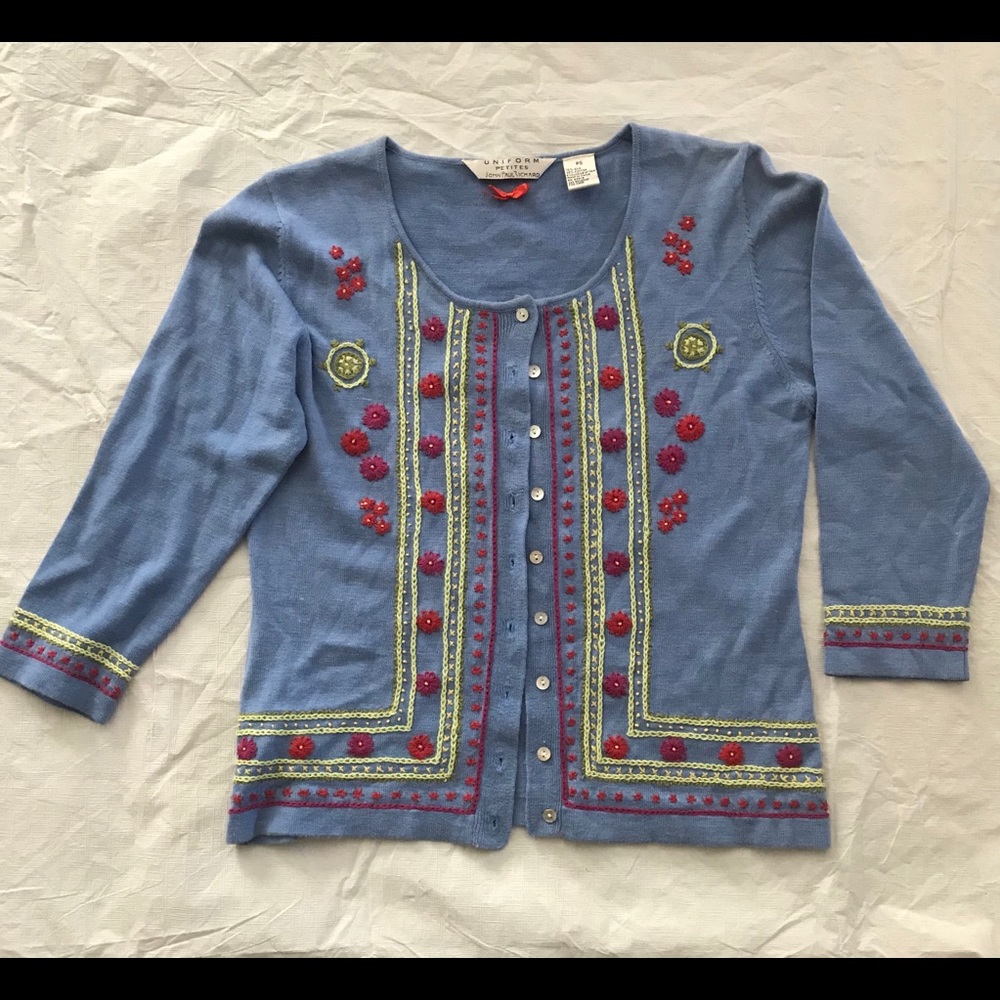 John Paul Richard Vintage Silk Blend Cardigan